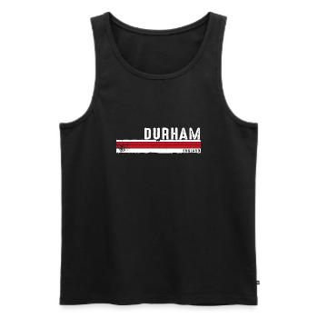 Durham England Vintage Design für Heritage-Liebhaber - Männer Premium Bio Tank Top - Schwarz - Vorne - AI Model Male 178 light (178cm)