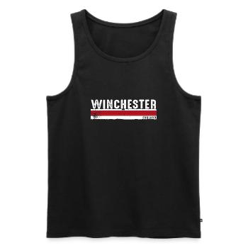 Winchester England Vintage Design - Männer Premium Bio Tank Top - Schwarz - Vorne - AI Model Male 178 light (178cm)