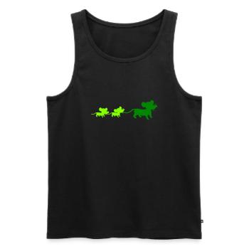 Mouse Family Mom Dad 2 Kids Mom Silhouette - Men's Premium Organic Tank Top - black - Front - Michal (187cm)