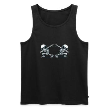 skull dabbing 2 - Männer Premium Bio Tank Top - Schwarz - Vorne - AI Model Male 178 light (178cm)