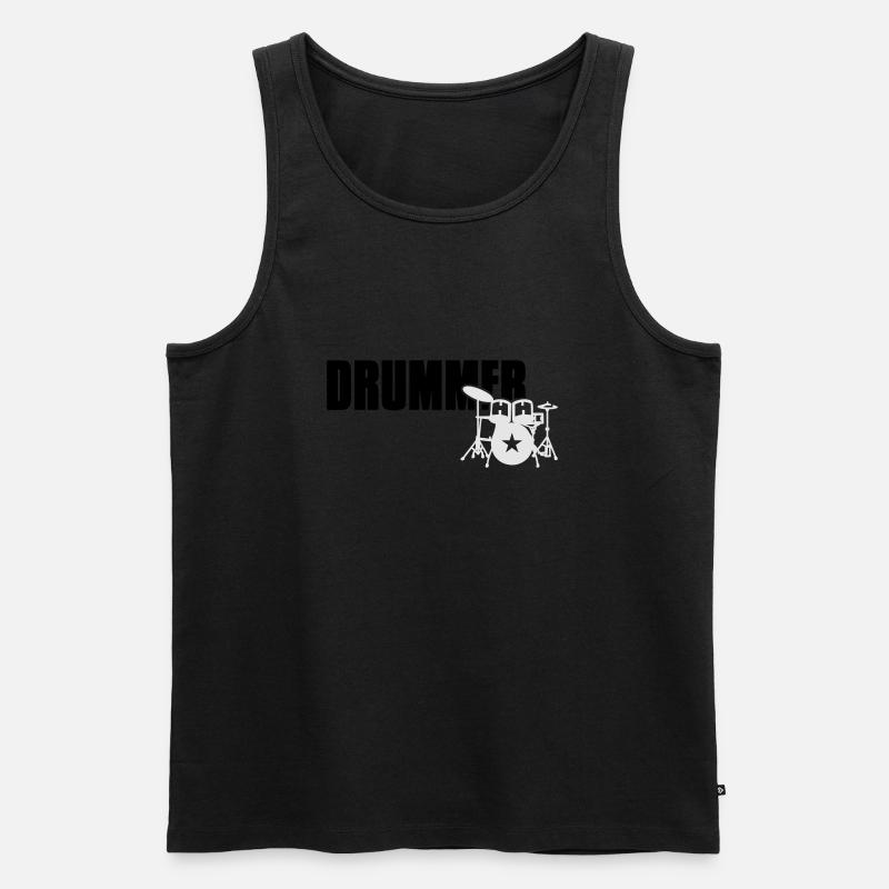 drummer - Männer Premium Bio Tank Top - Schwarz