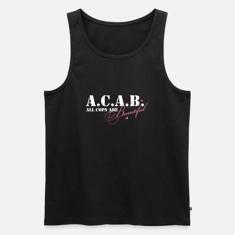 Up2u_ACAB_white - Männer Premium Bio Tank Top - Schwarz