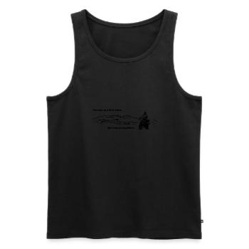 I can go anywhere - Männer Premium Bio Tank Top - Schwarz - Vorne - Michal (187cm)