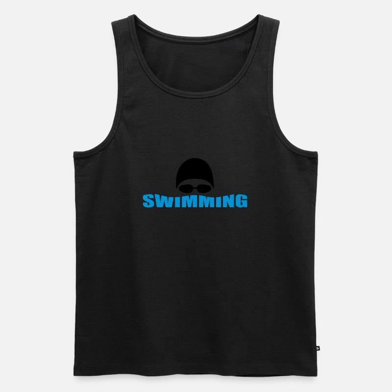 schwimmen - Männer Premium Bio Tank Top - Schwarz