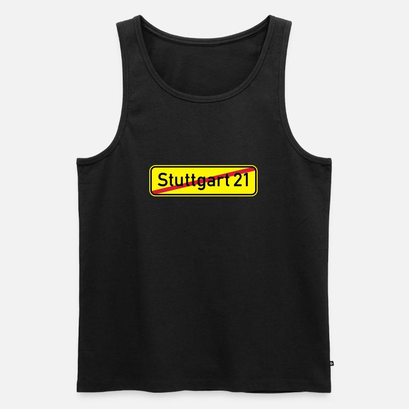Stuttgart 21 - Männer Premium Bio Tank Top - Schwarz