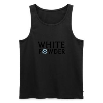 white powder - Männer Premium Bio Tank Top - Schwarz - Vorne - AI Model Male 178 light (178cm)