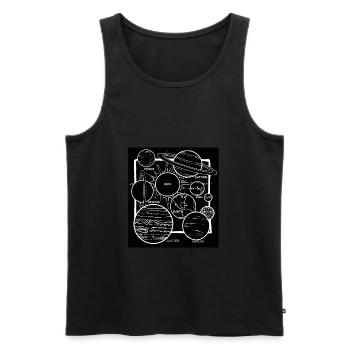 Planet Solar System Galaxys - Men's Premium Organic Tank Top - black - Front - Michal (187cm)