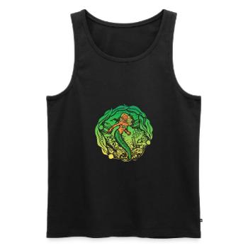 Meerjungfrau Seejungfrau Nixe Märchen - Männer Premium Bio Tank Top - Schwarz - Vorne - Michal (187cm)