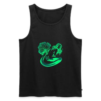 Meerjungfrau Seejungfrau Nixe Märchen - Männer Premium Bio Tank Top - Schwarz - Vorne - Michal (187cm)