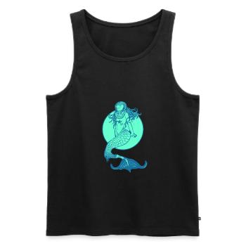 Meerjungfrau Seejungfrau Nixe Märchen - Männer Premium Bio Tank Top - Schwarz - Vorne - Michal (187cm)