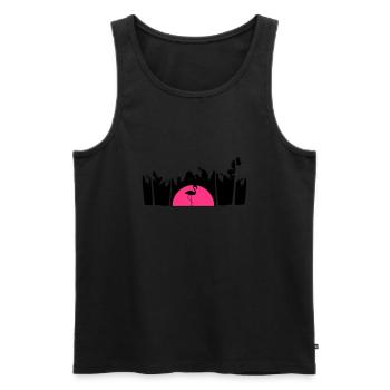 urlaub palmen miami ferien sonne sommer insel meer - Männer Premium Bio Tank Top - Schwarz - Vorne - Michal (187cm)