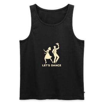 Dancing Dance Dancer Swing Dance Couple Musical - Men's Premium Organic Tank Top - black - Front - Michal (187cm)