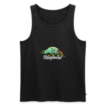 Chamäleon Regenwald Tropen Umweltschutz Dschungel - Männer Premium Bio Tank Top - Schwarz - Vorne - AI Model Male 178 light (178cm)
