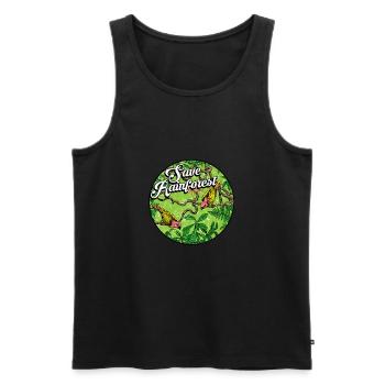 Rainforest tropics environmental protection birds jungle - Men's Premium Organic Tank Top - black - Front - AI Model Male 178 light (178cm)