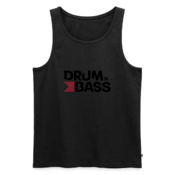 drumandbass - Männer Premium Bio Tank Top - Schwarz - Vorne - AI Model Male 178 light (178cm)