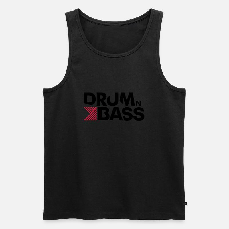 drumandbass - Männer Premium Bio Tank Top - Schwarz