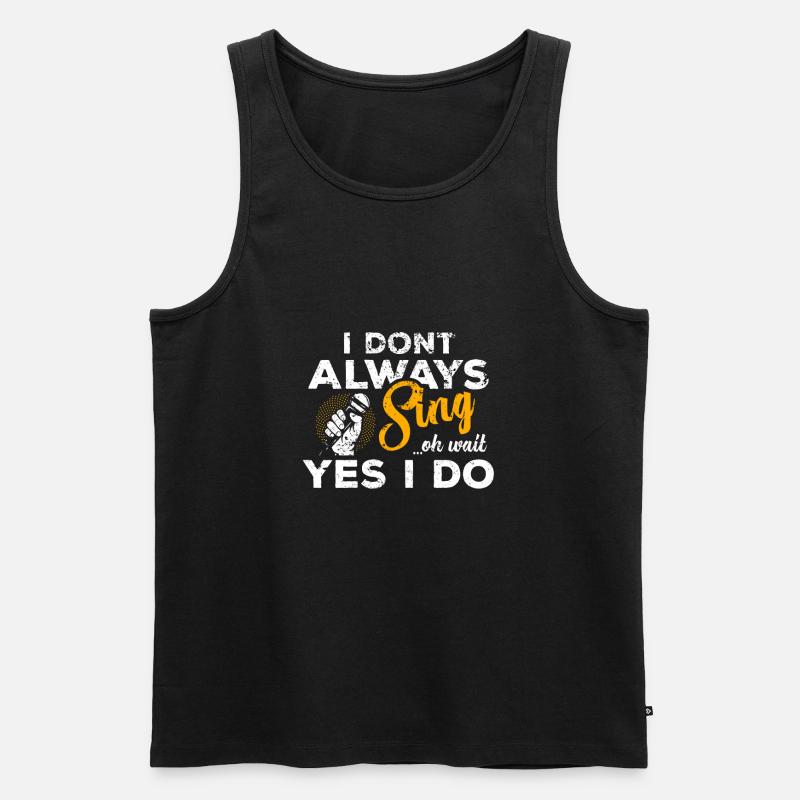 Karaoke - Männer Premium Bio Tank Top - Schwarz