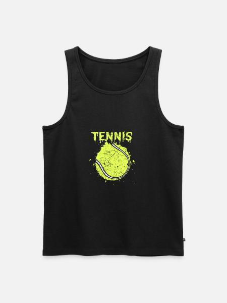 Tennisball - Männer Premium Bio Tank Top - Schwarz