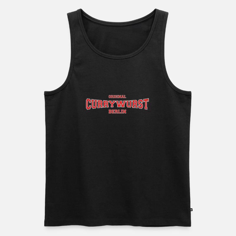 Original Currywurst Berlin - Männer Premium Bio Tank Top - Schwarz