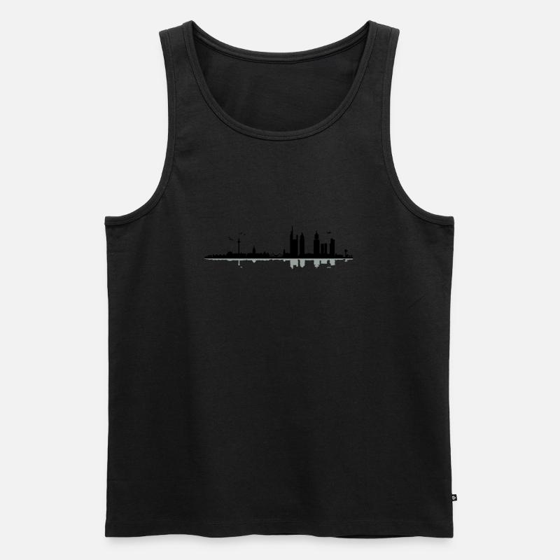 Frankfurt Skyline - Männer Premium Bio Tank Top - Schwarz