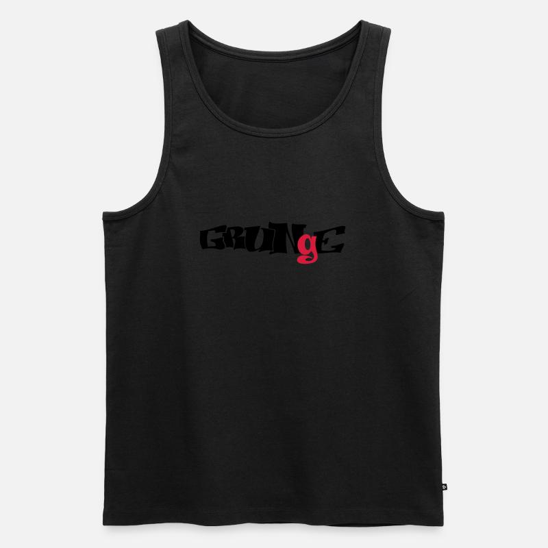 grunge_logo - Männer Premium Bio Tank Top - Schwarz