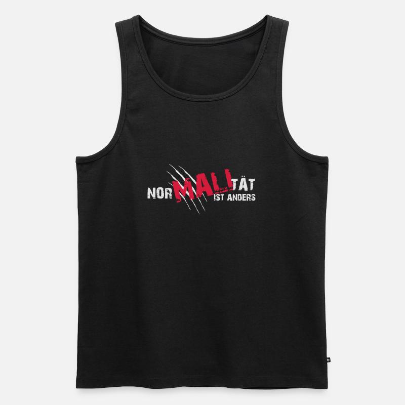 Nor-MALI-tät is anders - Männer Premium Bio Tank Top - Schwarz