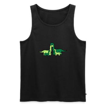 familie geschwister liebe verliebt paar pärchen 2 - Männer Premium Bio Tank Top - Schwarz - Vorne - AI Model Male 178 light (178cm)