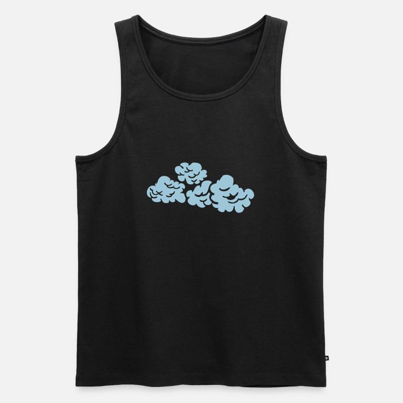 Wolke - Männer Premium Bio Tank Top - Schwarz