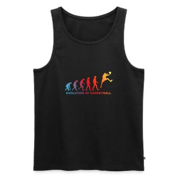 Entwicklung des Korbgradienten - Männer Premium Bio Tank Top - Schwarz - Vorne - AI Model Male 178 light (178cm)