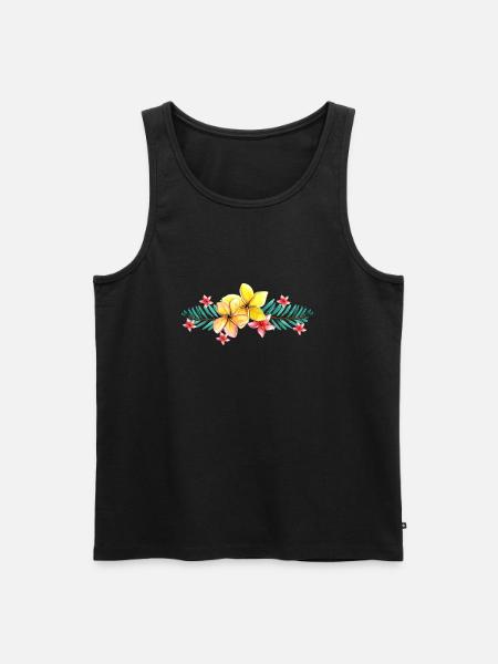 Blumen - Männer Premium Bio Tank Top - Schwarz