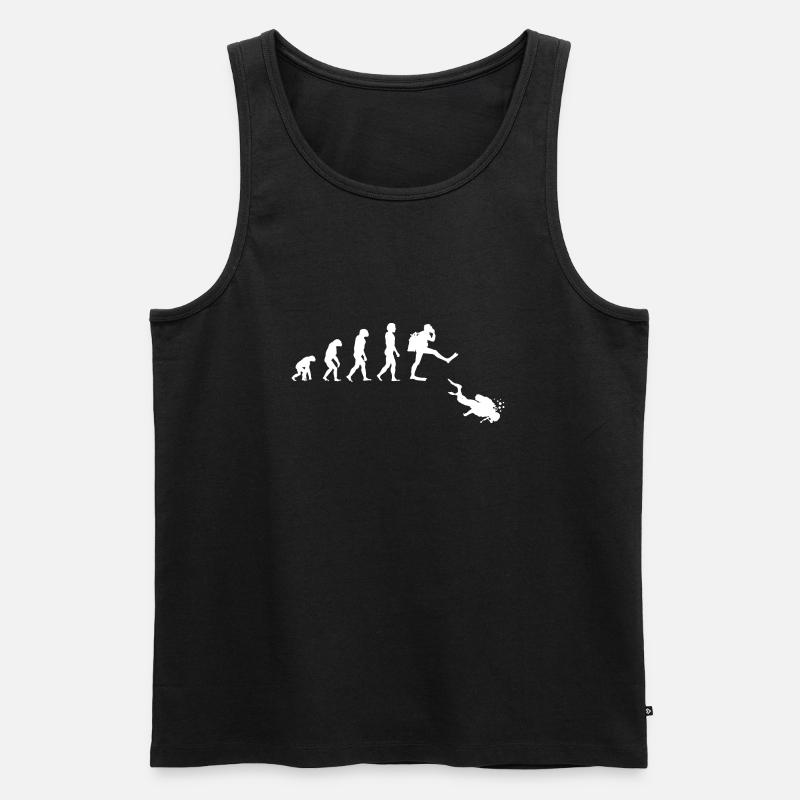 Taucher Evolution Diver - Männer Premium Bio Tank Top - Schwarz