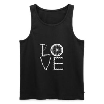 Road Bike Bicycle Road Cyclist Cycling Cyclist - Men's Premium Organic Tank Top - black - Front - Michal (187cm)
