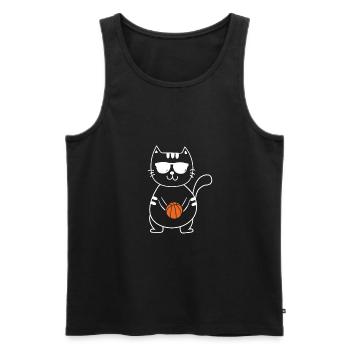 Basketball Basketballer - Männer Premium Bio Tank Top - Schwarz - Vorne - Michal (187cm)