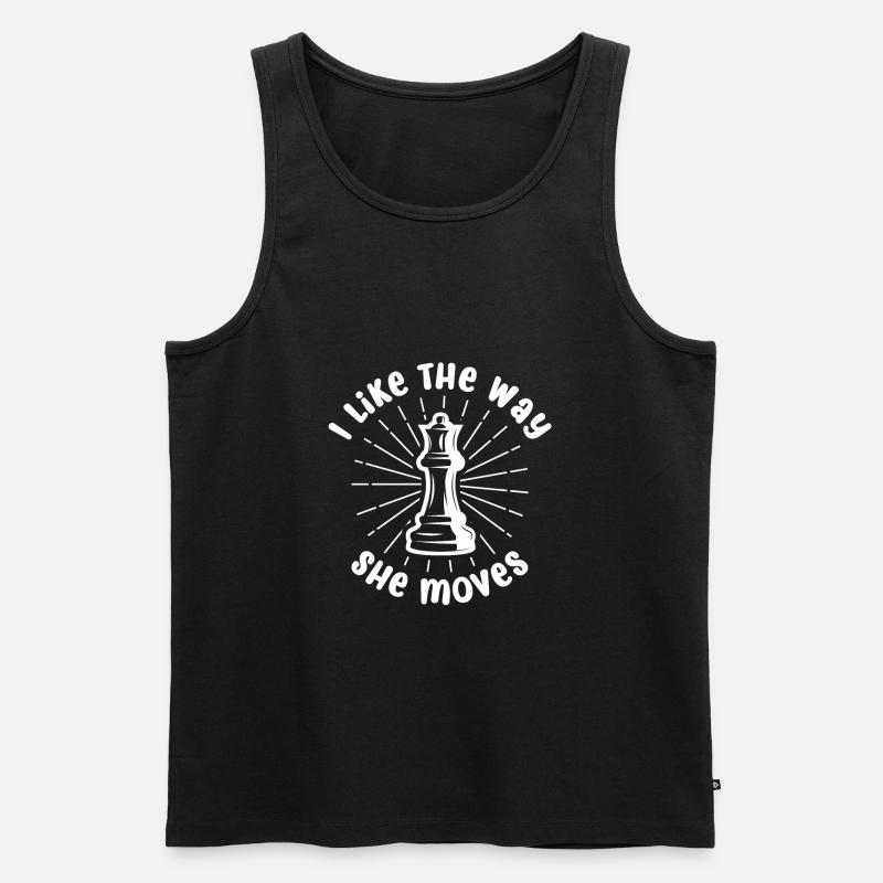 Schach Schachfigur - Männer Premium Bio Tank Top - Schwarz