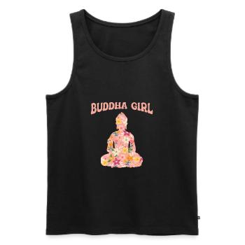 Buddha Buddhist Buddhismus - Männer Premium Bio Tank Top - Schwarz - Vorne - AI Model Male 178 light (178cm)