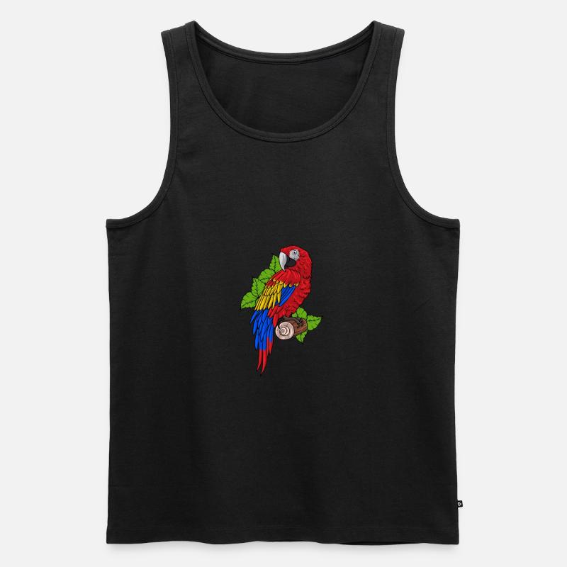 Papagei - Männer Premium Bio Tank Top - Schwarz