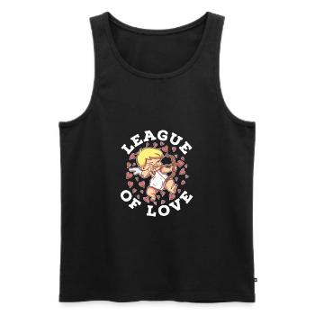 Valentinstag Valentines Day - Männer Premium Bio Tank Top - Schwarz - Vorne - AI Model Male 178 light (178cm)
