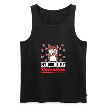 Valentinstag Valentines Day - Männer Premium Bio Tank Top - Schwarz - Vorne - AI Model Male 178 light (178cm)