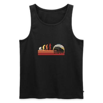 Retro Truck Driver Truck Driver Vintage Truck Driver - Débardeur bio Premium Homme - noir - Devant - AI Model Male 178 light (178cm)