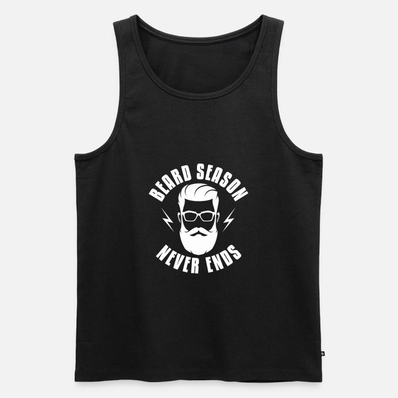 Vollbart Bart Bartträger Hipster Mann - Männer Premium Bio Tank Top - Schwarz