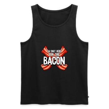 Bacon Speck Frühstück - Männer Premium Bio Tank Top - Schwarz - Vorne - AI Model Male 178 light (178cm)
