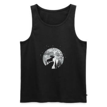 Elk - Men's Premium Organic Tank Top - black - Front - AI Model Male 178 light (178cm)
