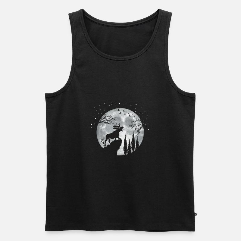 Elch - Männer Premium Bio Tank Top - Schwarz