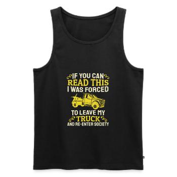 Abschleppwagen Abschleppdienst Abschlepper - Männer Premium Bio Tank Top - Schwarz - Vorne - AI Model Male 178 light (178cm)