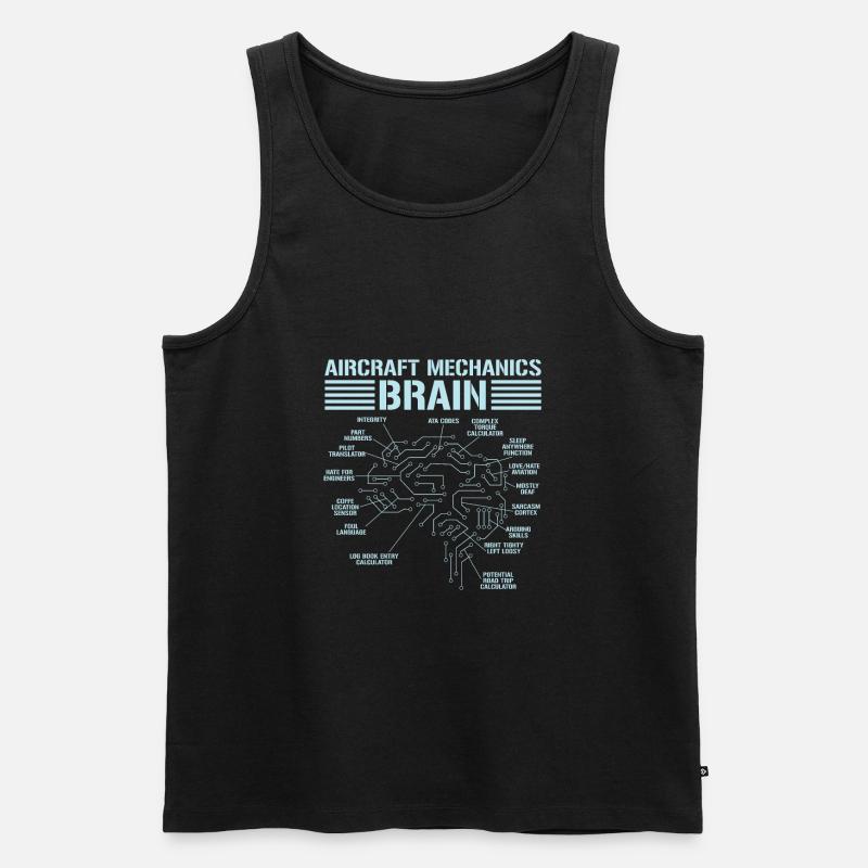 Fluggerätemechaniker Flugzeug Techniker - Männer Premium Bio Tank Top - Schwarz
