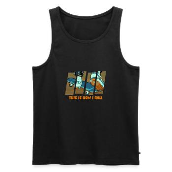Skateboard Skateboarder Skater - Männer Premium Bio Tank Top - Schwarz - Vorne - Michal (187cm)
