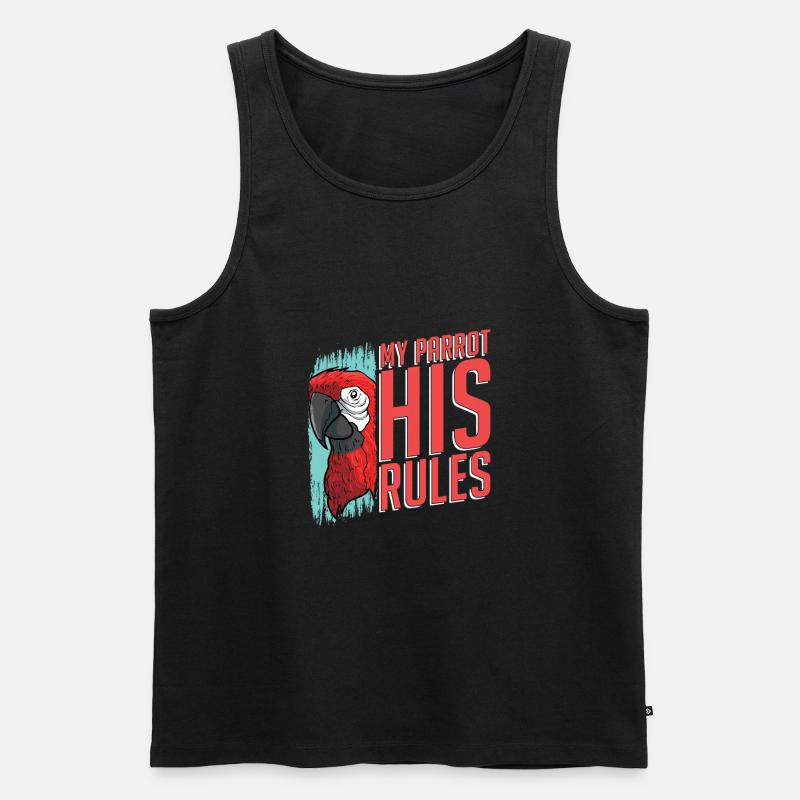 Papagei - Männer Premium Bio Tank Top - Schwarz