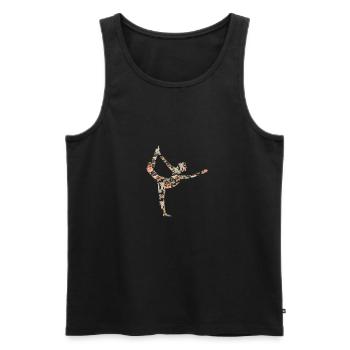 Yoga Yogi - Men's Premium Organic Tank Top - black - Front - AI Model Male 178 light (178cm)
