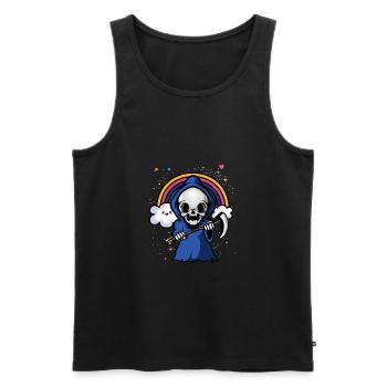 Retro Gothic Vintage Goth Okkult - Männer Premium Bio Tank Top - Schwarz - Vorne - AI Model Male 178 light (178cm)