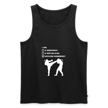 Muay Thai Boxe Thaiboxen Boxer - Débardeur bio Premium Homme - noir - Devant - Michal (187cm)